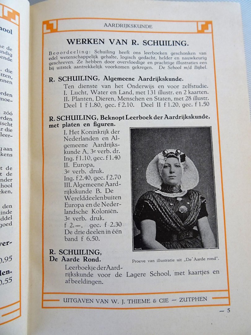 THIEME - Lijst van uitgaven van W.J. Thieme