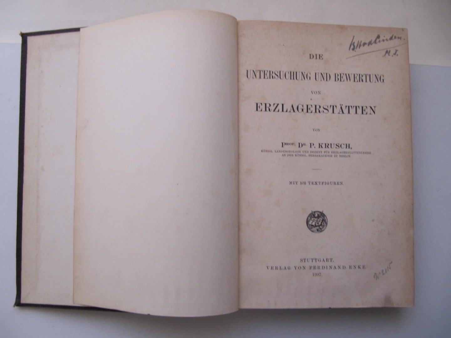 P. Krusch - Die Untersuchung und Bewertung von Erzlagerstatten