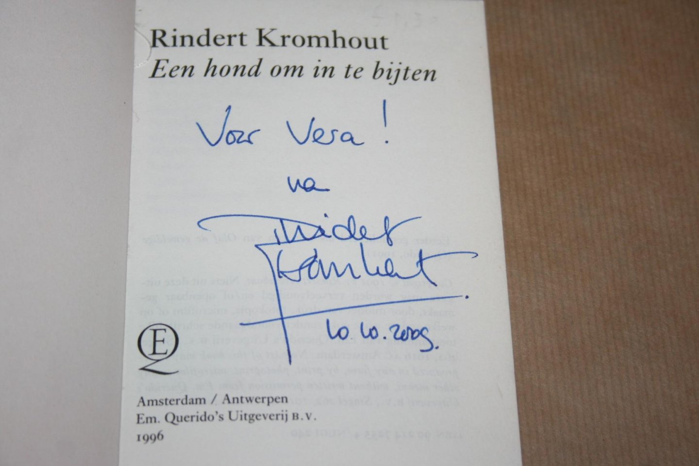 Rindert Kromhout - Een hond om in te bijten