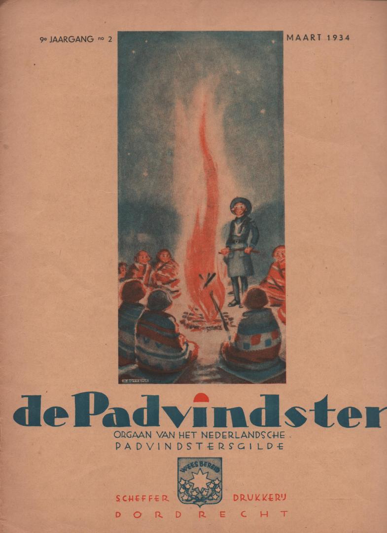 Van den Bosch-de Jong, E. e.a. (redactie) - De Padvindster.Officieel Orgaan van het Nederlandsche Padvindstergilde. 9e jaargang, nr. 2, maart 1934.