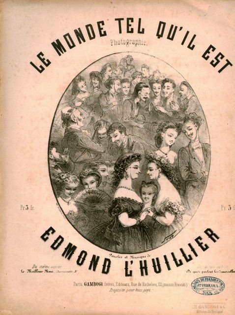 Lhuillier, Edmond: - Le monde tel qu`il est. Photographie. Paroles et musique de Edmond L`Huillier