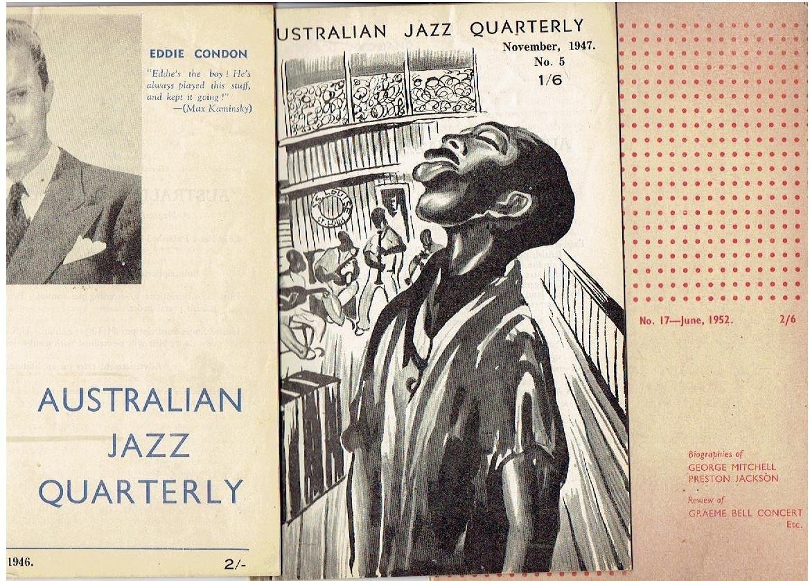 JAZZ - William H. MILLER - Australian Jazz Quarterley - A Magazine for the Connoisseur of Hot Music. - No. 1 - May, 1946 - No. 9 - December, 1949 & No. 11 - July, 1950 - No. 17 - June, 1952. [Together 16 issues].