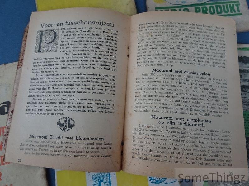 Div. aut. / Victor Plancke - Liebig - Toselli - Pana . - Lot van 8 kookboekjes / receptenboekjes. Nieuw kookboek bevattende de meest gebruikbare kook- en bereidingsvoorschriften voor de burgerskeuken / Kleine handleiding over wellevendheid en recepten voor feestdagen / Lente- en Zomerrecepten / Tant...