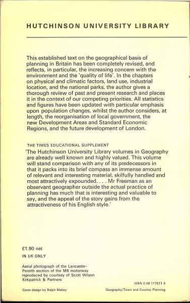 Freeman Thomas Walter - Geography and Planning 4th [revised ] Edition