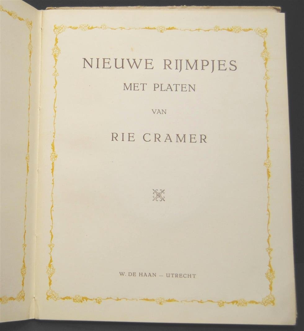 Cramer, Rie - Nieuwe rijmpjes met platen van Rie Cramer