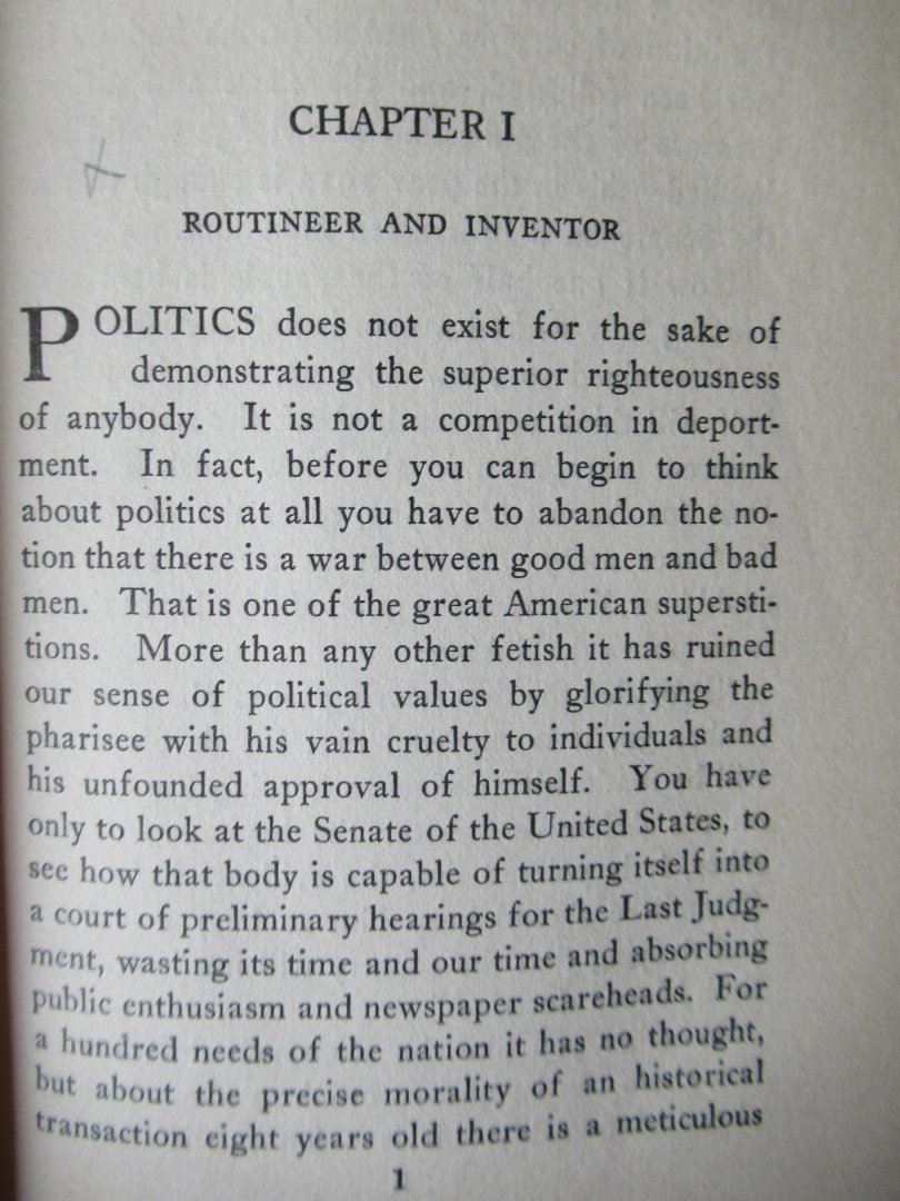 Lippmann, Walter - A preface to politics