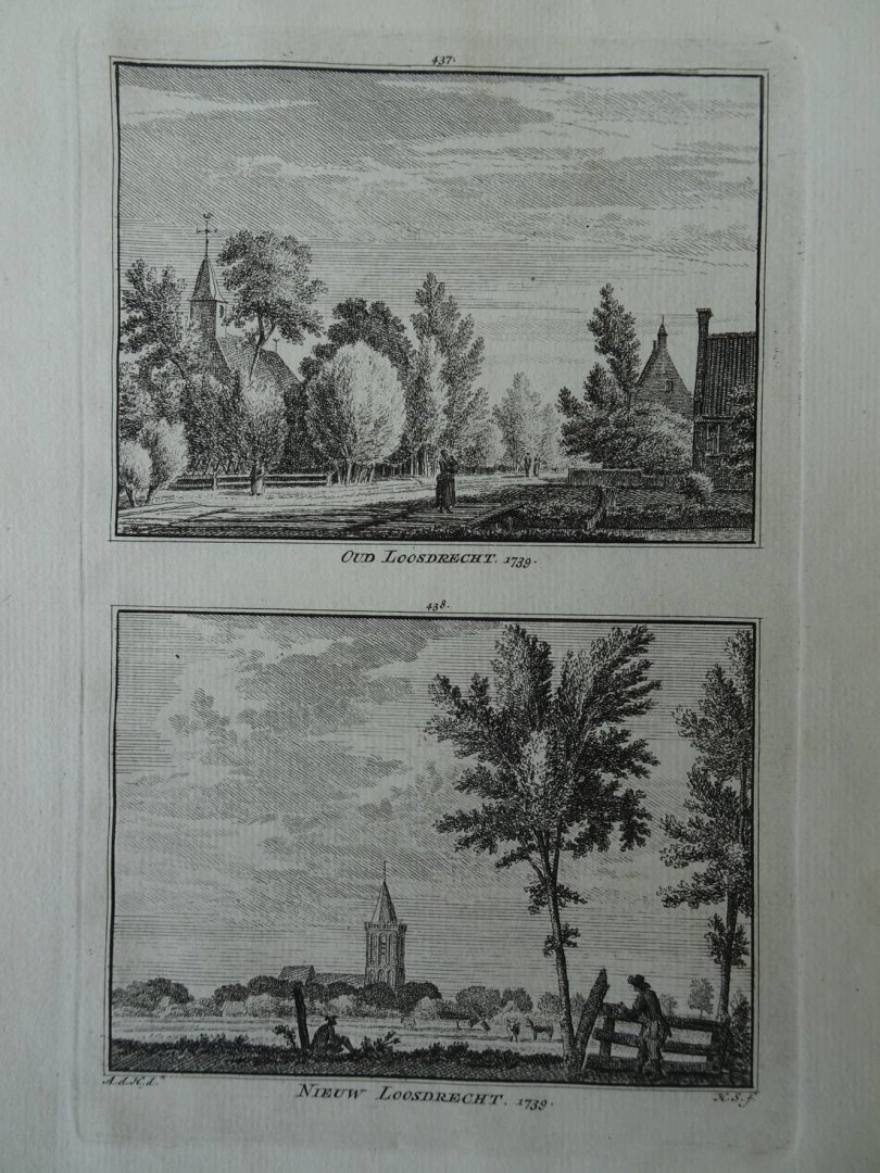 Loosdrecht. - Oud Loosdrecht, 1739/ Nieuw Loosdrecht, 1739.