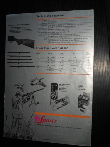  - Folder Browning 2000, De Super Klasse, Fabrique Nationale Herstal NV