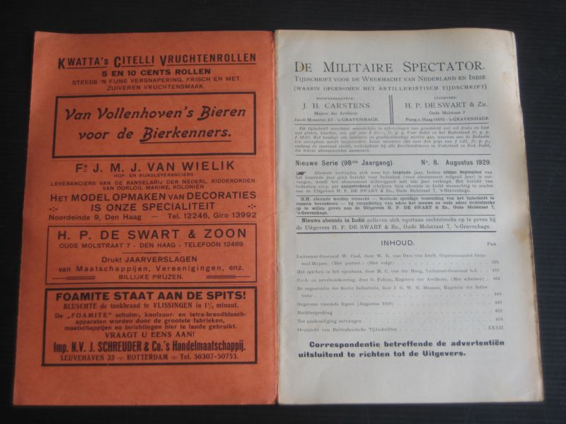  - De Militaire Spectator, Tijdschrift voor de weermacht van Nederland en Indie