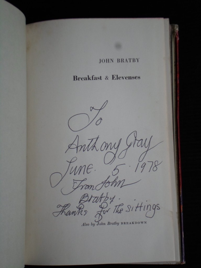 Bratby, John - Breakfast and Elevenses, Description of the formative years in the life of a fine Englishman and the psychiatric problems as a result of it