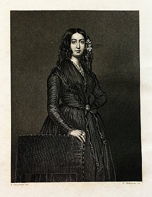SAND, George - Galerie des femmes de George Sand. Collection de 24 magnifiques portraits gravés sur acier par H. Robinson, d'après les tableaux de Madame Geefs [e.a.]. Avec un texte par Le bibliophile Jacob. Illustré de vignettes (...).
