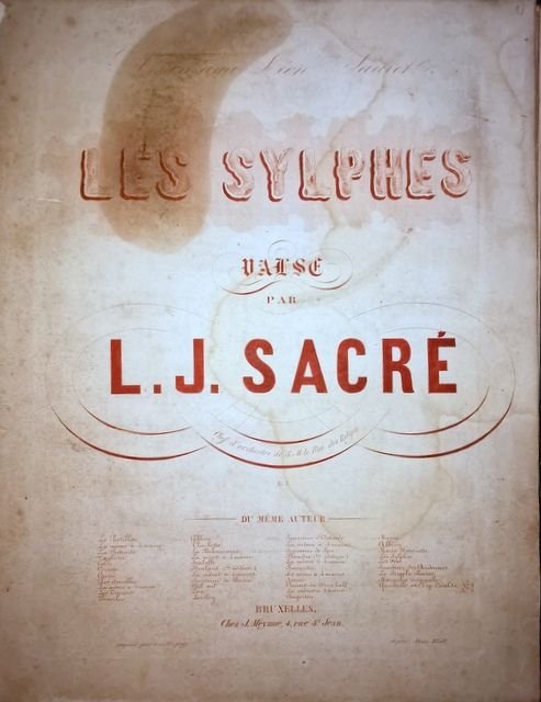 Sacré, L.J.: - Les Sylphes. Valse