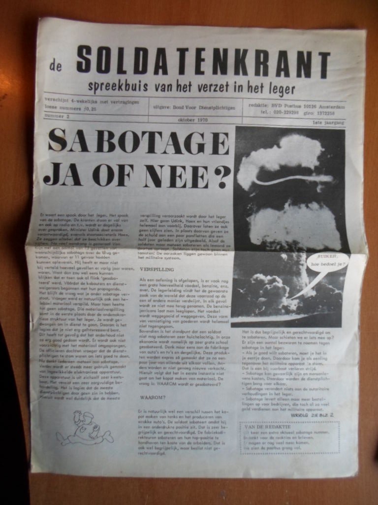  - De Soldatenkrant, Spreekbuis vh verzet in het leger