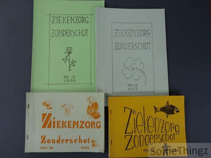Lode Gysemans / Paul Goossens. - Ziekenzorg Zonderschot. Nr. 11 (1983), Nr. 12 (1984), Nr. 14 (1986), Nr. 15 (1987).