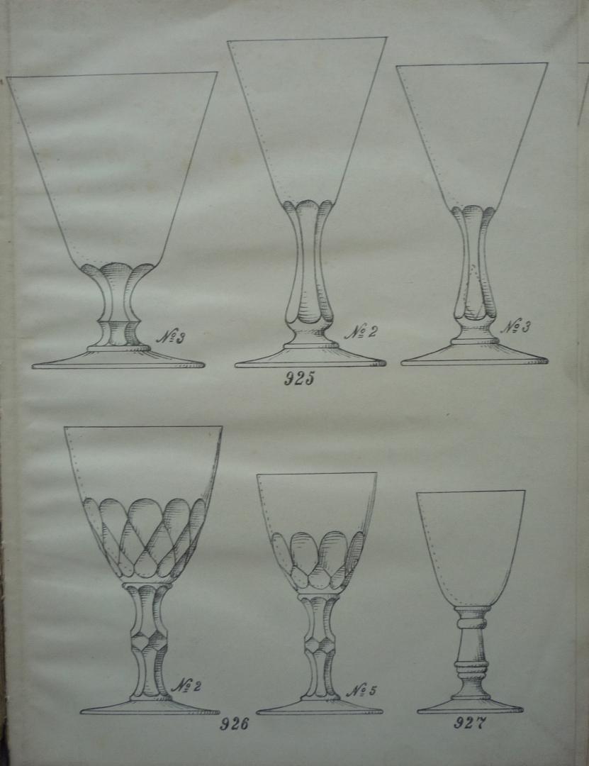  - Designs for drinking glassware. (Leerdam?)