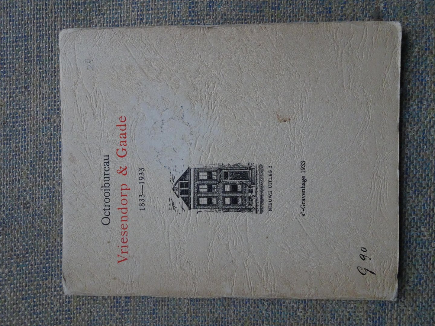  - OCTROOIBUREAU VRIESENDORP & GAADE 1833-1933