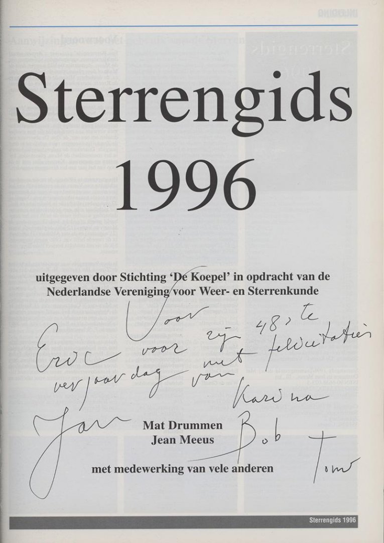 Drummen, Mat - Sterrengids / 1996 / druk 1