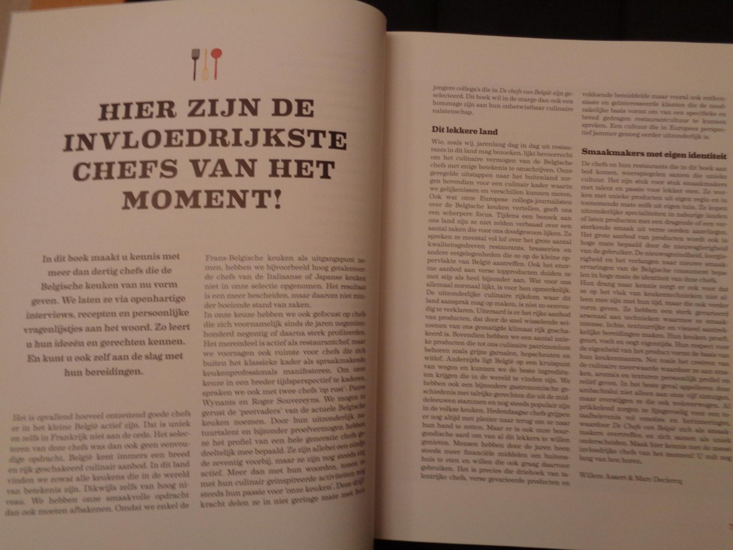 Declerq, marc - De chefs van Belgie