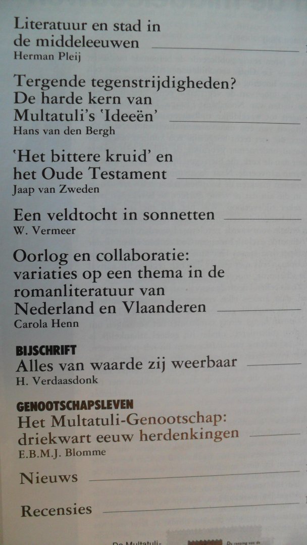 Redactie - Literatuur 87/3 - Tijdschrift over Nederlandse Letterkunde - oa de stad in de middeleeuwen en Multatuti's ideeën