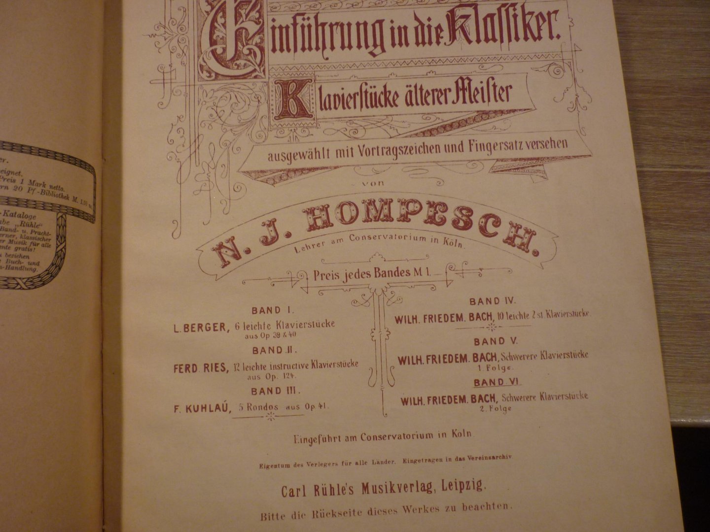 Bach; Wilhelm Friedemann (1710–1784) - 10 Leichte zweistimmige Klavierstucke, Band IV  //  Swerere Klavierstucke, I. Folge - Band V  //  Swerere Klavierstucke, II. Folge - Band VI
