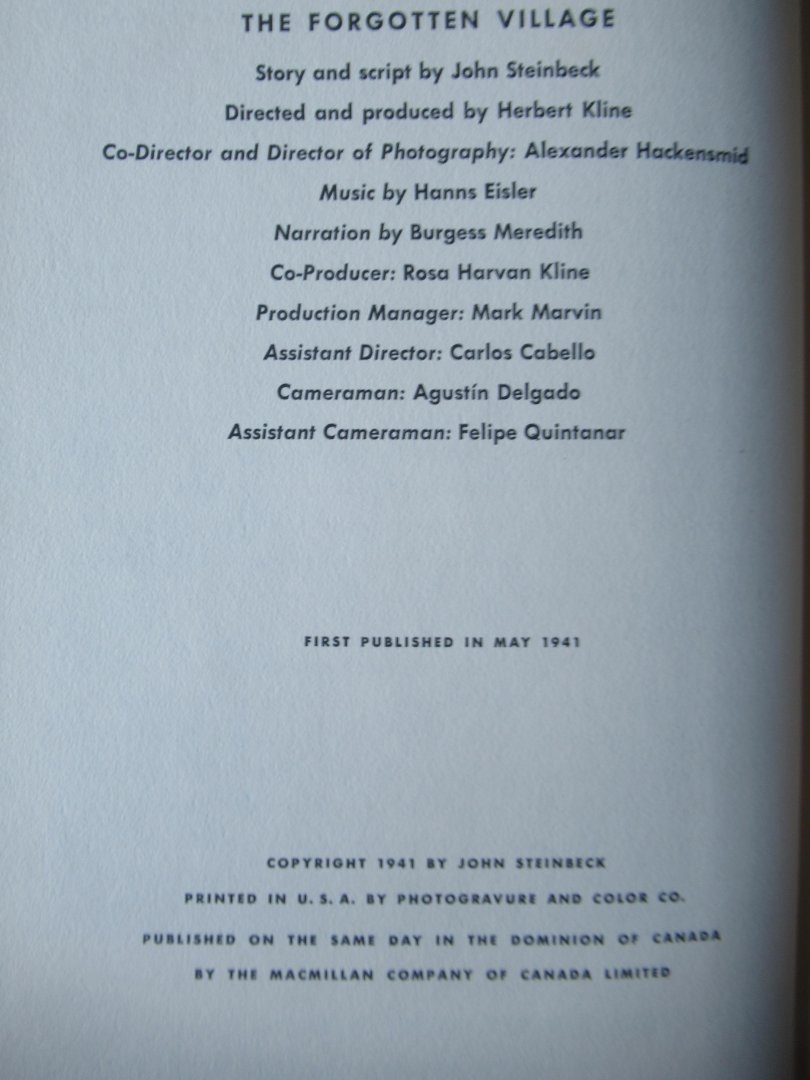 Steinbeck, John - The forgotten village