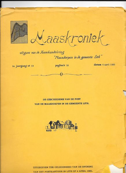 redactie - Maaskroniek  8e jrg no 19: de geschiedenis van de post