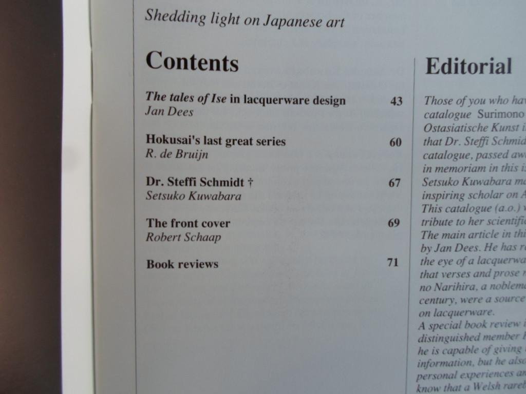  - Andon, Shedding Light on Japanese Art, Bulletin of the Society for Japanese Arts and Crafts- Vereniging voor Japanse Kunst