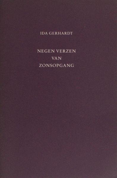 Gerhardt, Ida. - Negen verzen van zonsopgang.