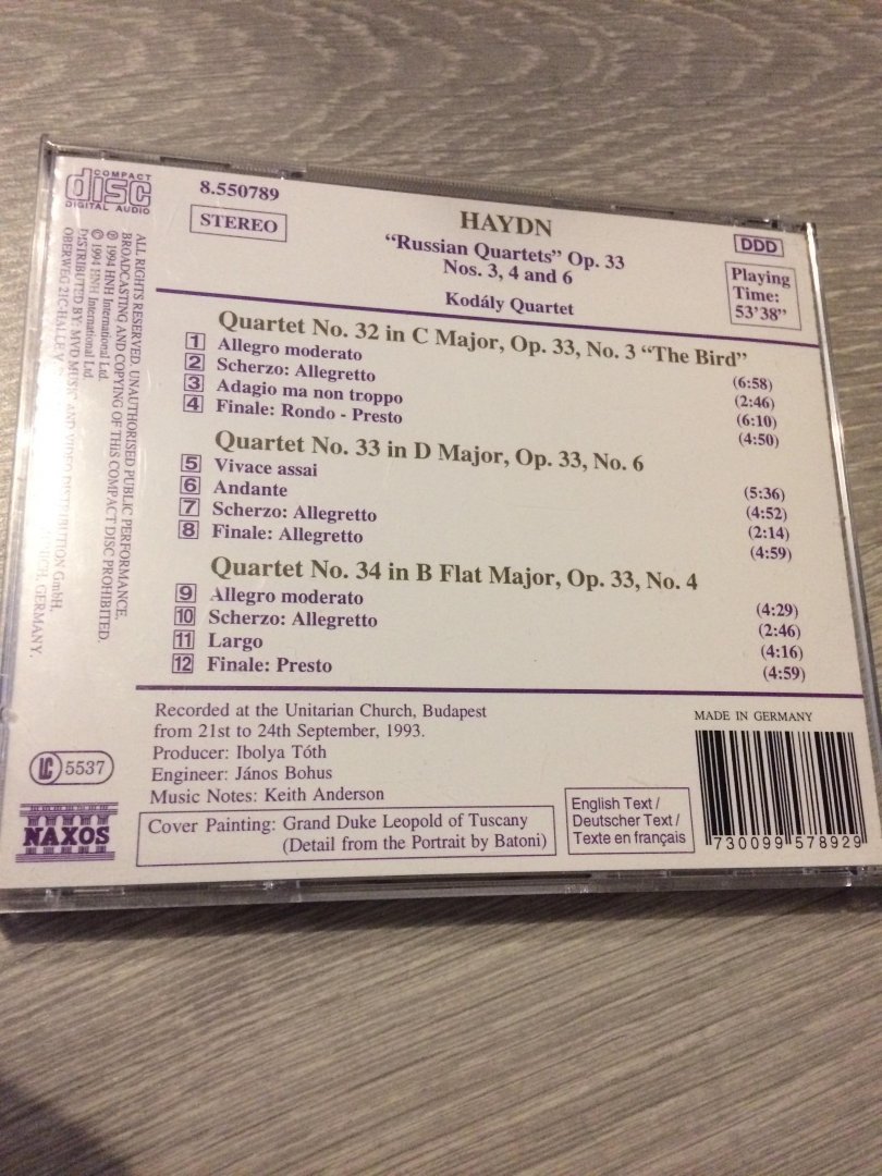 Haydn - String Quartets Op.33