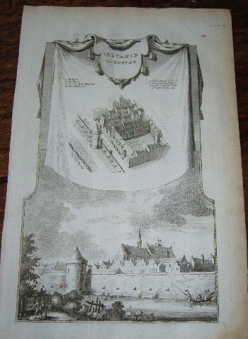 antique print (prent) - `t Betanie klooster. (Bethanienklooster, amsterdam).