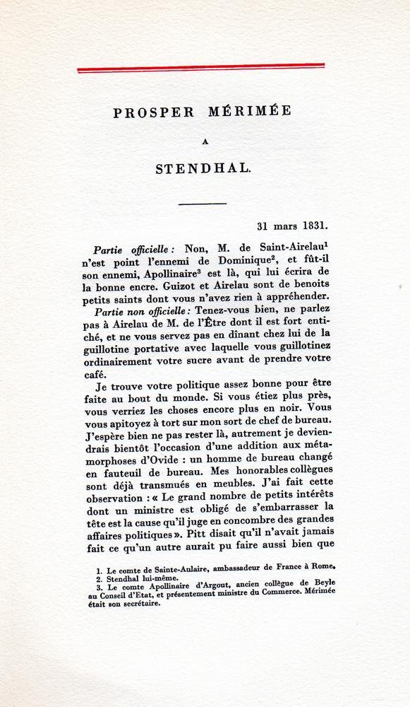 stendhal & Prosper Mérimée - Lettres érotiques de Stendhal et de Prosper Mérimée