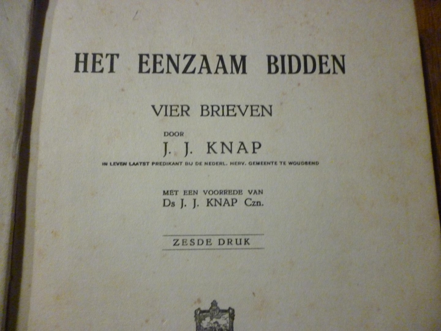 Knap J.J. - Het eenzaam bidden