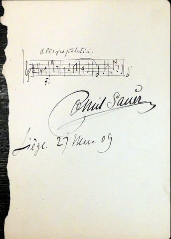 Sauer, Emil von: - Eigenh. musikalisches Albumblatt "Allegro patetica"