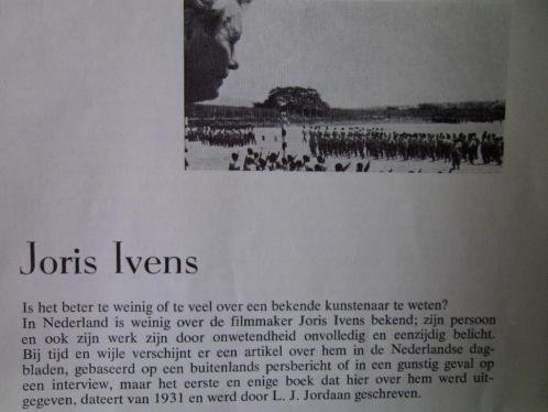 Saaltink, Hans - Joris Ivens 65 jaar, brochure