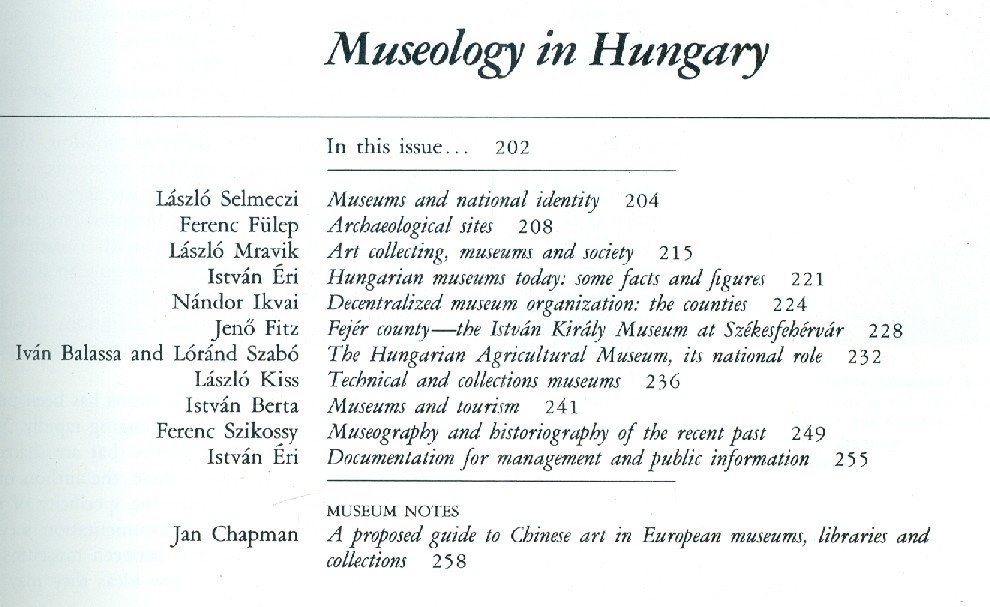  - Museology in Hungary - 1983 - Unesco