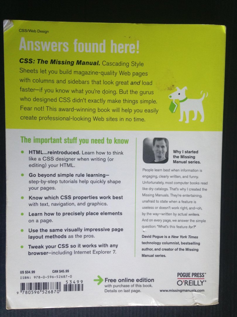 Sawyer McFarland, David - CSS, The Missing Manuel