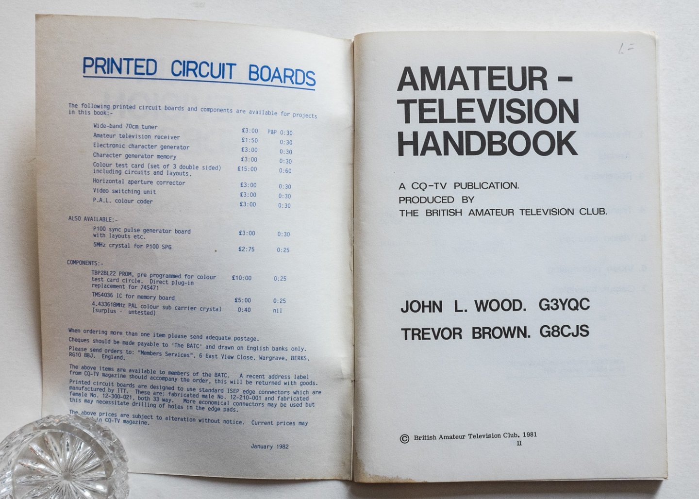 Wood, John L  en  Trevor Brown - Amateur television handbook