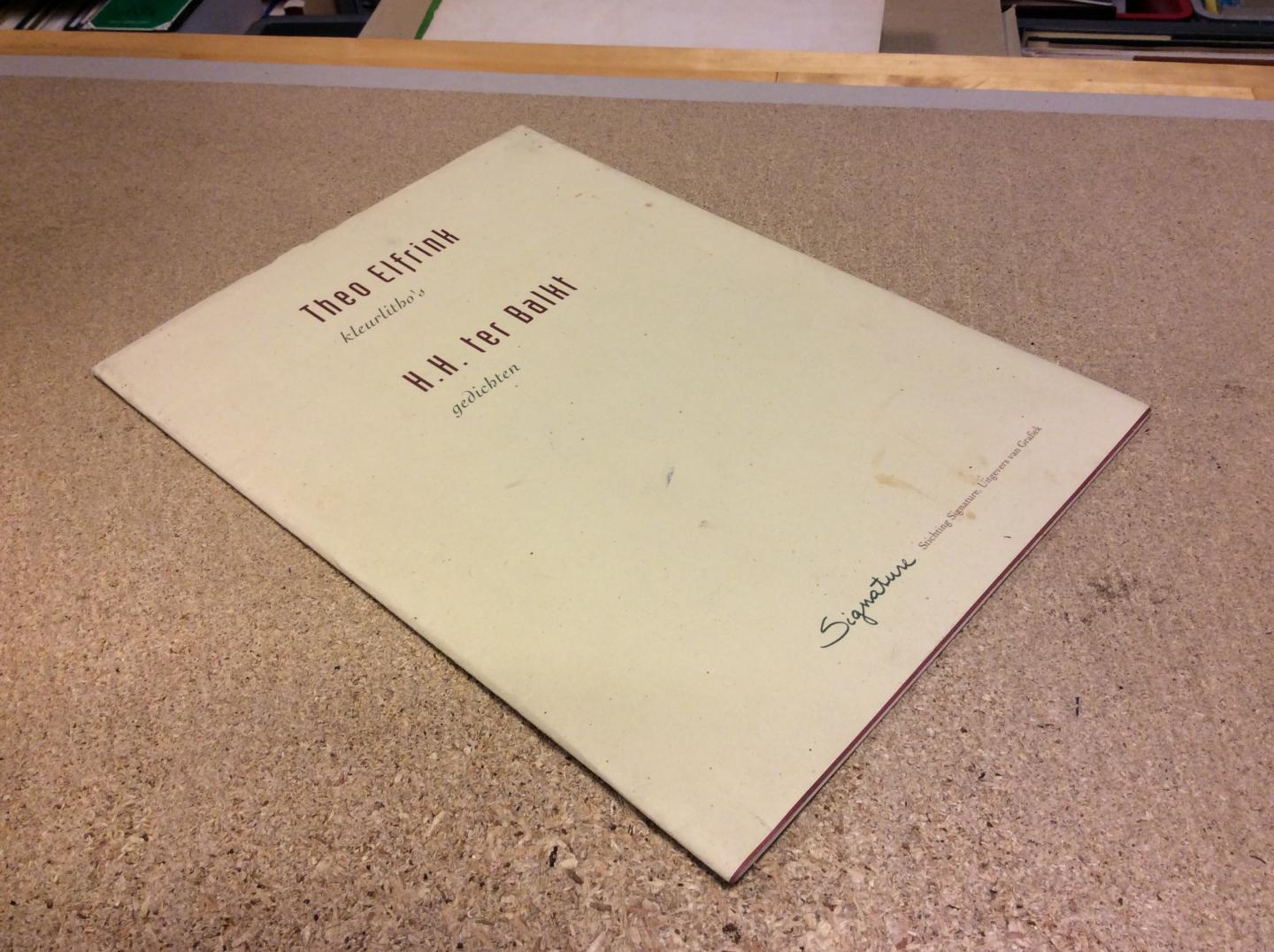 Elfrink, Theo (kleurlitho’s) | Balkt, H.H. ter (gedichten) - Signature-reeks 4