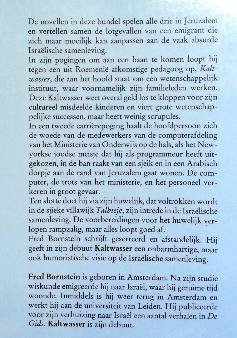 Bornstein, Fred - Kaltwasser (Drie Novellen)