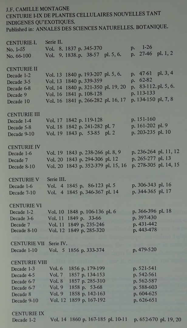 Montagne, J.F. C. - Plantes Cellulaires Nouvelles tant Indigènes qu'Exotiques. REPRINT [ isbn 9061050219 ]