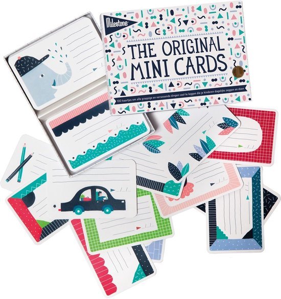 Milestone Mini Cards / 100 unieke geïllustreerde kaartjes voor uitspraken en herinneringen
