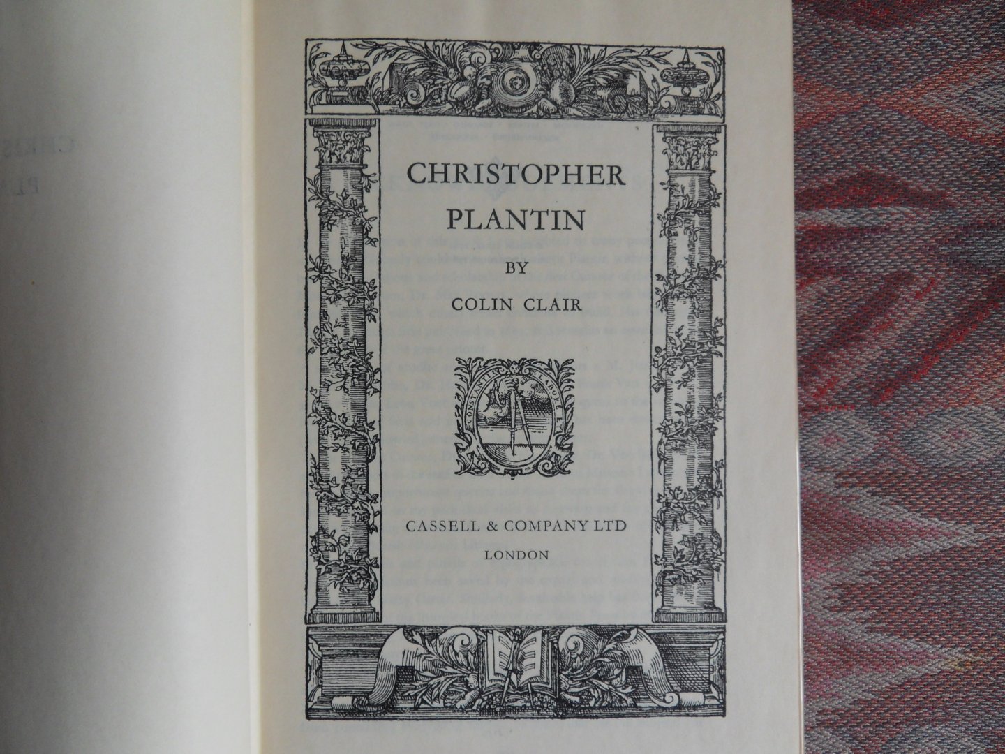 Clair, Colin. - Christopher Plantin.