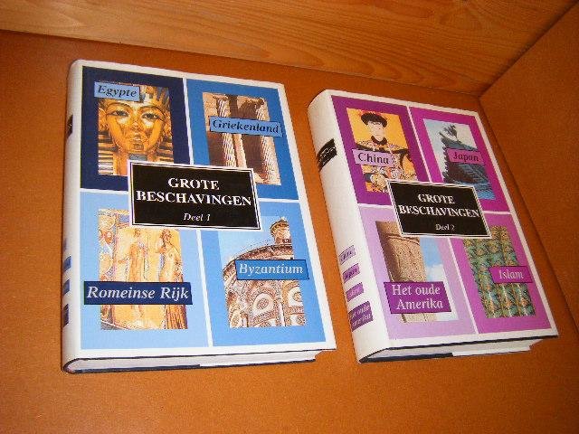 Red. - 2 boeken: Grote Beschavingen Deel 1: Egypte - Griekenland - Het Romeinse Rijk - Byzantium + Deel 2: China - Japan - Het oude Ame