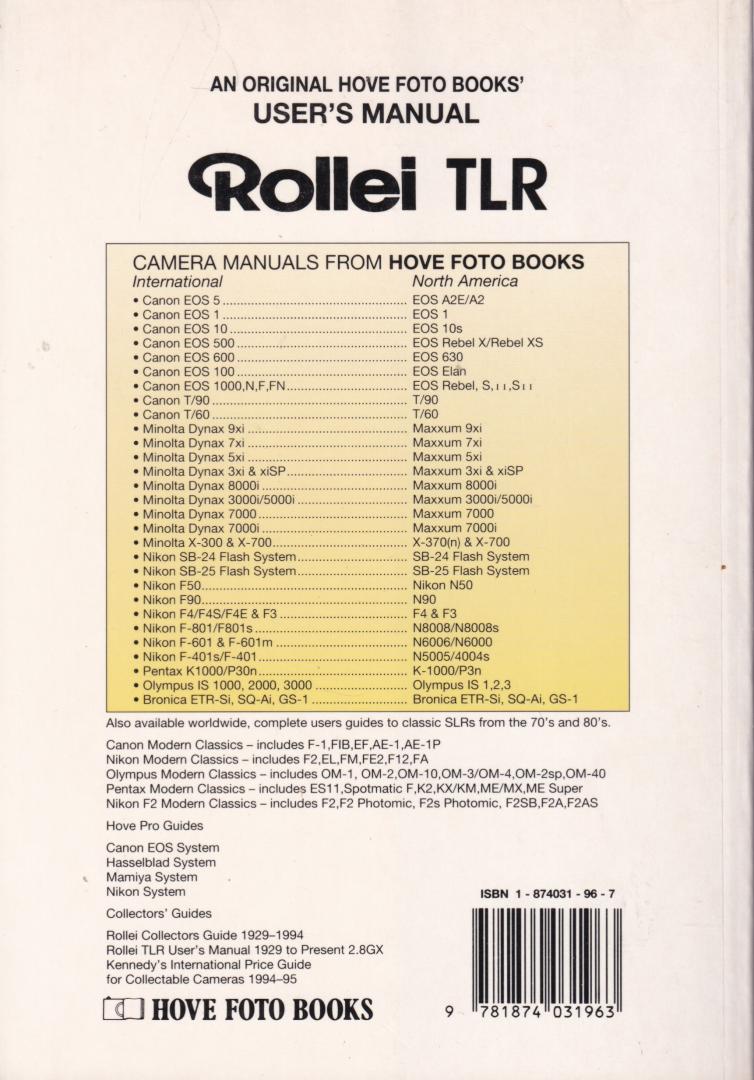 Parker, Ian (ds1307) - Complete User's Manual For The Rollei TLR