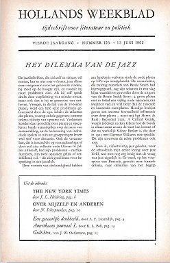 K.L. Poll (redactie) - Hollands Weekblad, vierde jaargang, nummer 158, 13 juni 1962