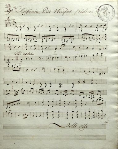 Haydn, Joseph: - [Hob I: 091] [Kopistenabschrift d. Zt] 9e Sinfonie Par Haijdn