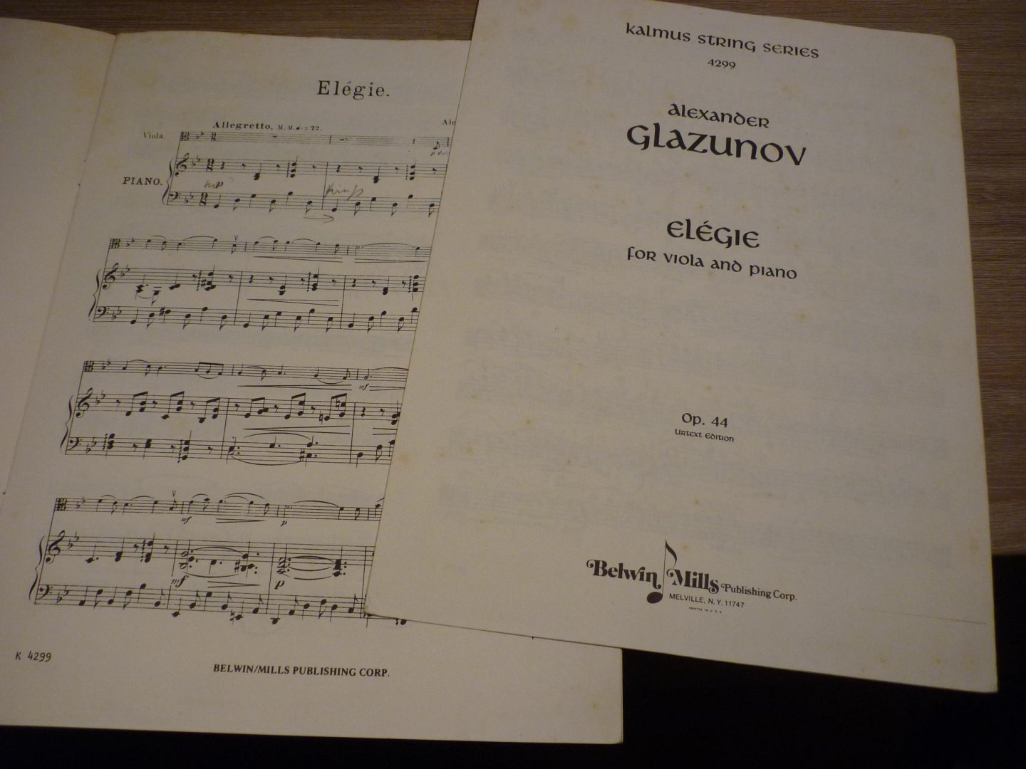 Glazunov; Alexander (1865-1936) - Elégy Op.44 Viola-Piano