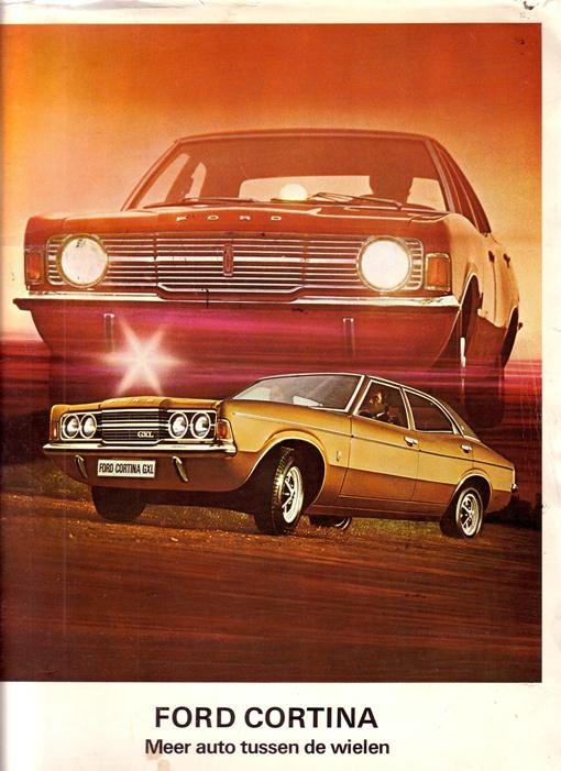 N.V. Nederlandsche Ford Automobiel Fabriek - - Ford Cortina. Meer auto tussen de wielen. [Verkoop brochure].