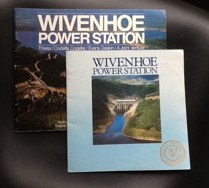 redacties - Wivenhoe Powerstation special opening october 1984 + Wivenhoe powerstation Thiess Codelfa Cogefar Evans Deakin a joint venture