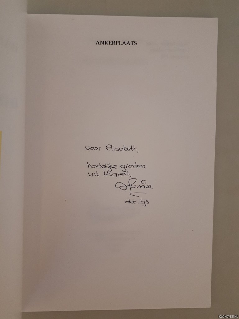 Rouweler, Hannie - Ankerplaats *GESIGNEERD*